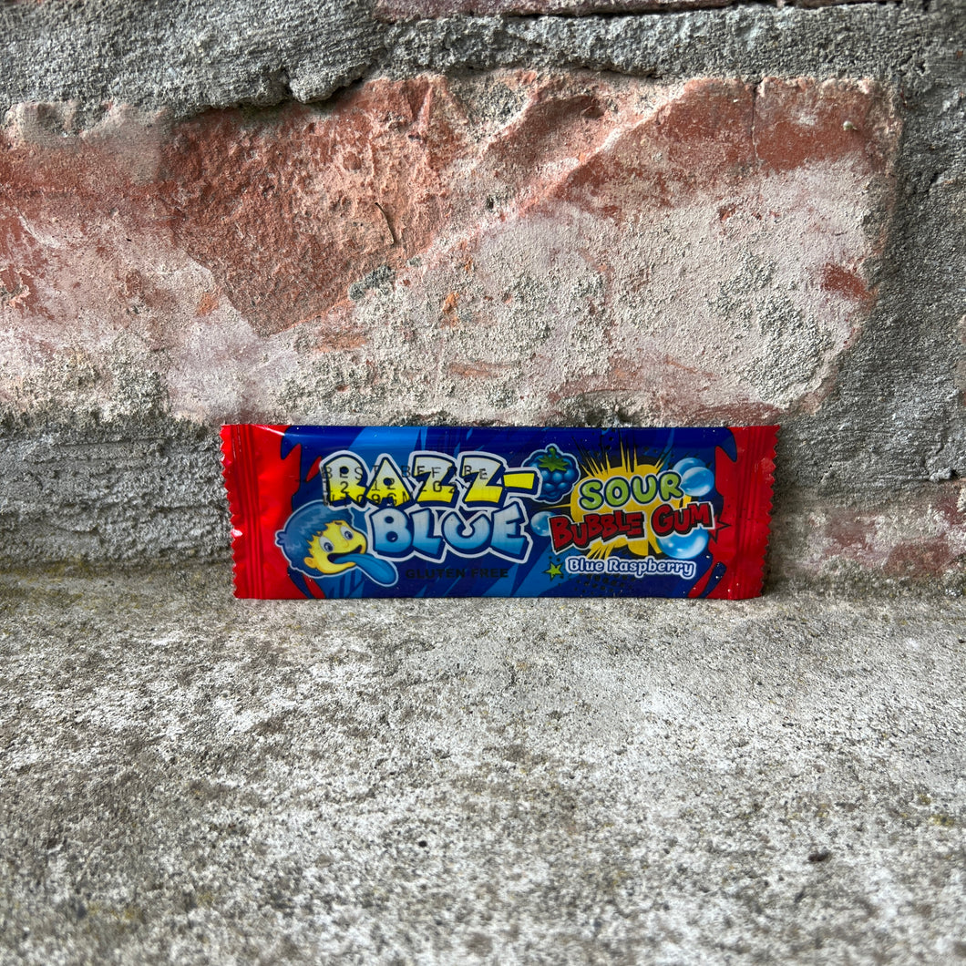 Razz Blue Sour Bubble Gum