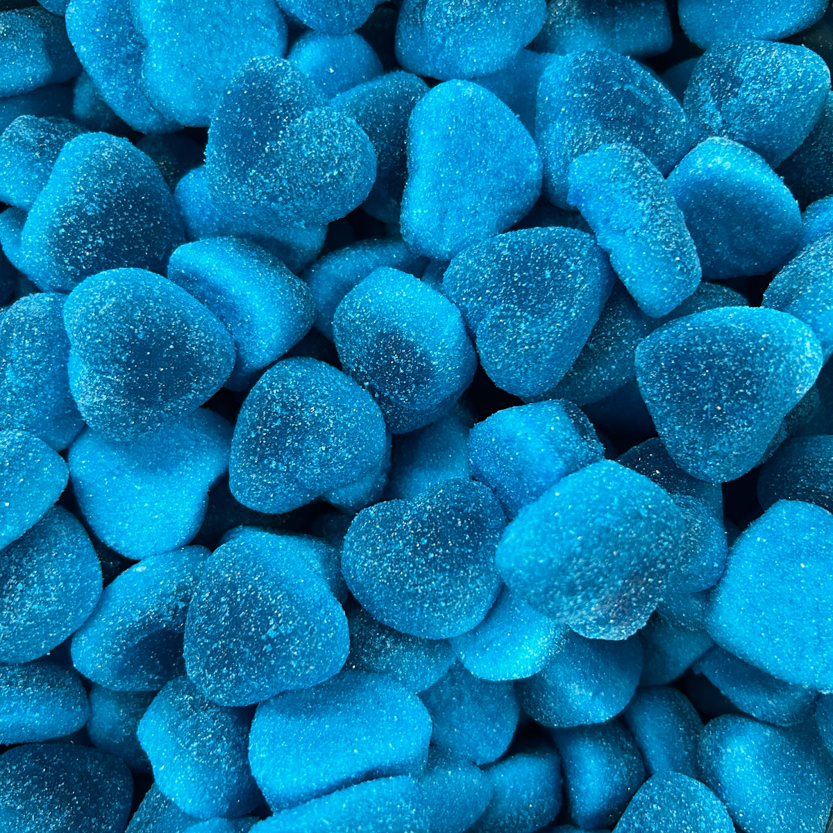 Blue Raspberry Filled Hearts – Candy Delights NZ