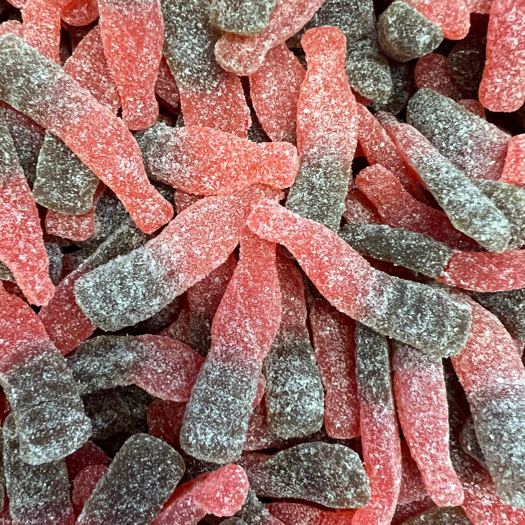 Cola & Raspberry Bottles - 200g - Candy Delights NZ